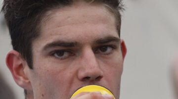 Wout Van Aert, Imola 2020 podio, secondo posto