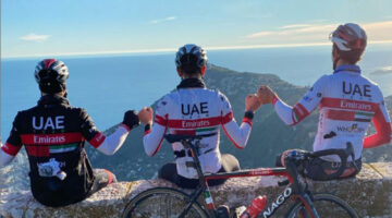 Valerio Conti, Tadej Pogacar, Davide Formolo, Monaco 2020