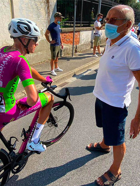 Massini insieme a Filippo Fiorelli, a lungo suo corridore poi approdato alla Green Project Badiani