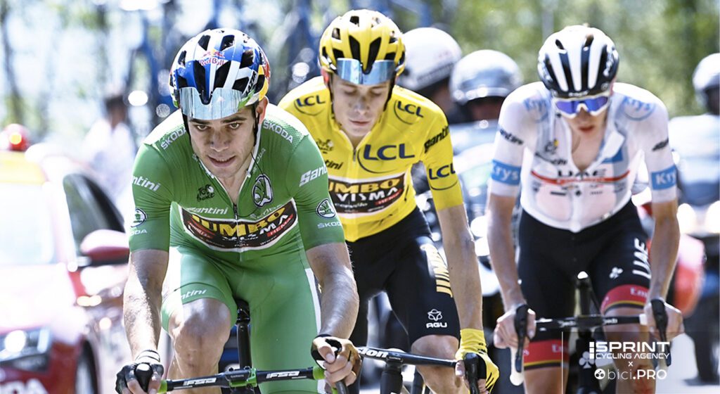 Van Aert, Vingegaard e Pogacar ad Hautacam