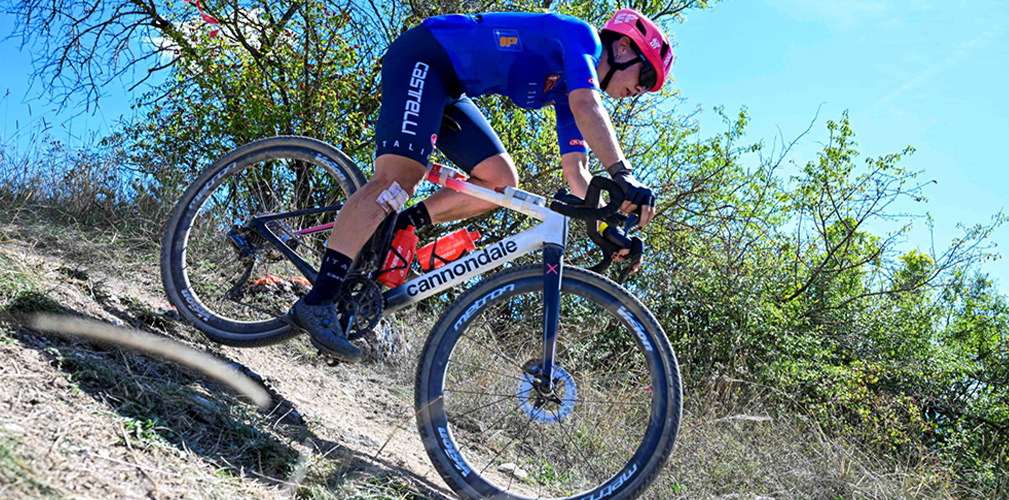 Sul percorso di Avezzano, Borghesi ha ottenuto una quinta piazza all'europeo gravel (foto UEC)