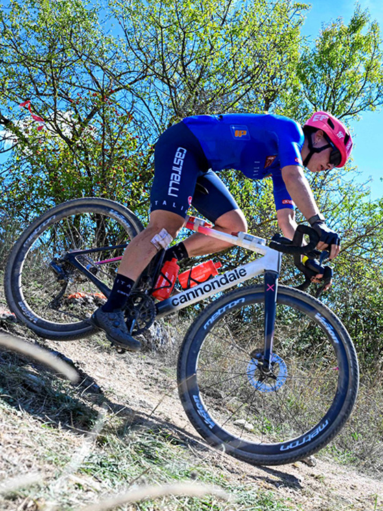 Sul percorso di Avezzano, Borghesi ha ottenuto una quinta piazza all'europeo gravel (foto UEC)