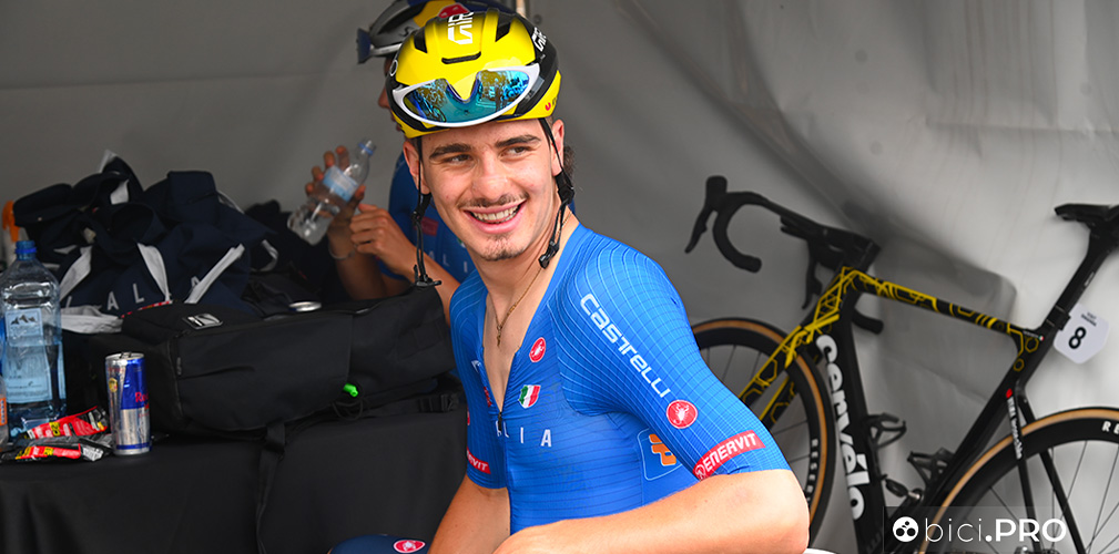 Campionati del mondo Kigali 2025, prova su strada U23, Pietro Mattio prima della partenza