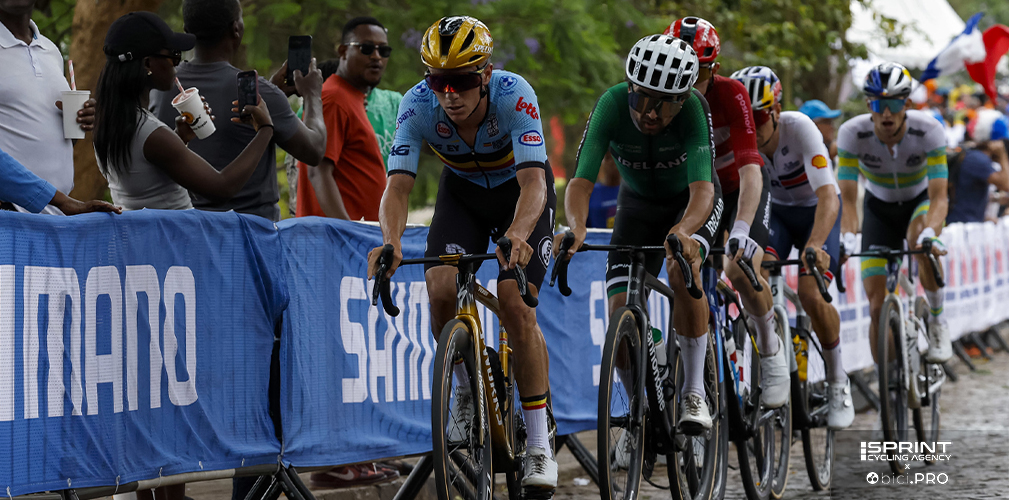 Campionati del mondo, Kigali 2025, Ben Healy a ruota di Remco Evenepoel