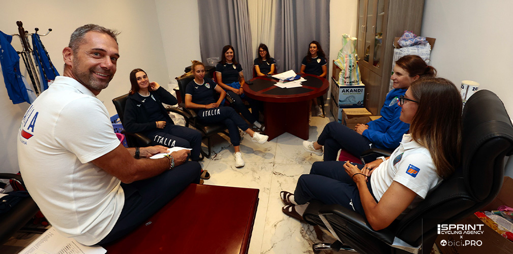 Campionati del mondo Kigali 2025, prova su strada donne elite, riunione azzurre, Marco Velo