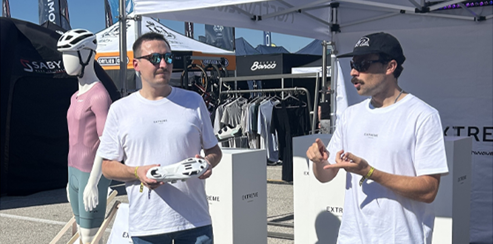 Da destra, Niccolò Mattos, Brand Manager Northwave, con David Evangelista Head of Communication di Vitesse Europe, al recente IBF 2025