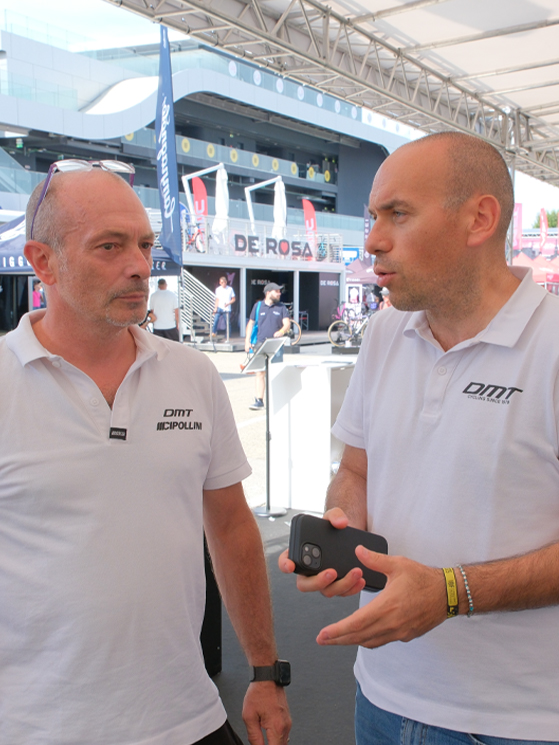 Andrea Saporetti, Digital Project Manager Dmt, con Nicola Minali