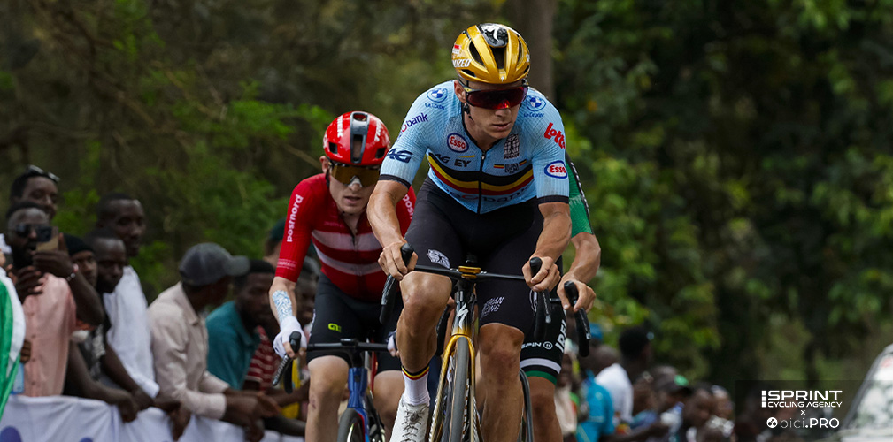 Campionati del mondo Kigali 2025 strada professionisti, Remco Evenepoel insegue