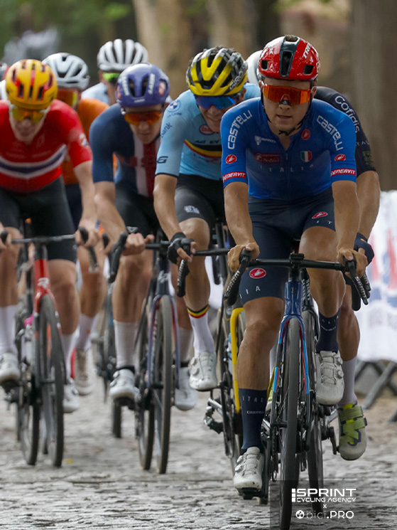 Campionati del mondo, Kigali 2025, prova in linea professionisti, Andrea Bagioli tira sul pavé