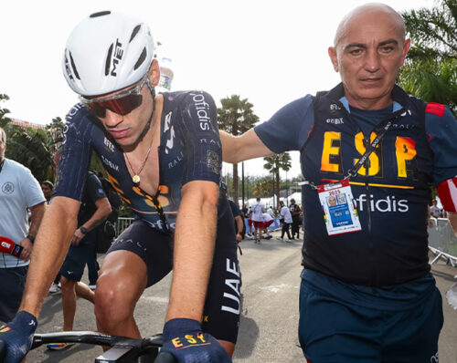 Campionati del mondo Kigali 2025, Juan Ayuso, massaggiatore Pablo Lluna