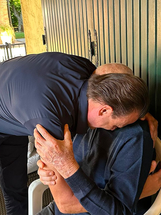 Visita Alessandro PEtacchi a casa di Giancarlo Ferretti (immagine Instagram)