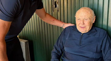 Visita Alessandro Petacchi a casa di Giancarlo Ferretti (immagine Instagram)