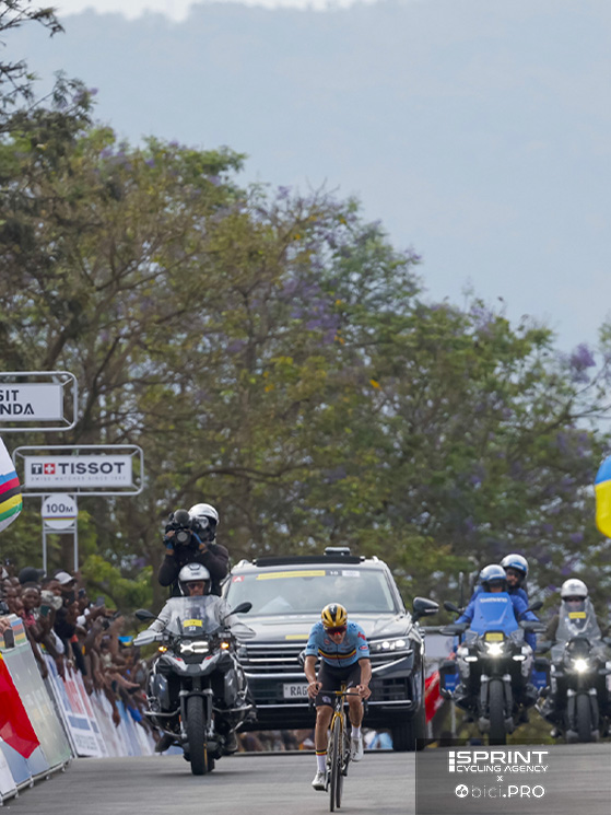 Campionati del mondo 2025, Kigali, Remco Evenepoel all'arrivo