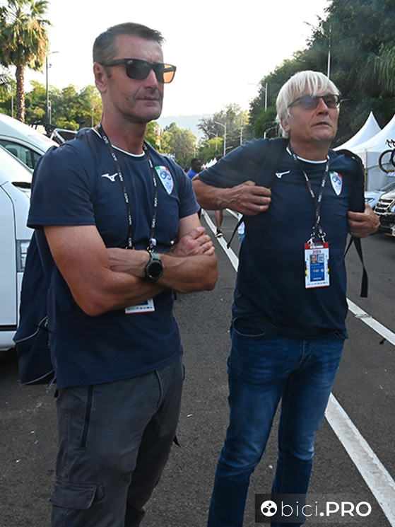 Campionati del mondo Kigali 2025, Dino Salvoldi, Marino Amadori al box