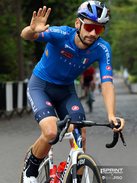 Campionati del mondo, Kigali 2025, Matteo Sobrero in allenamento sul percorso