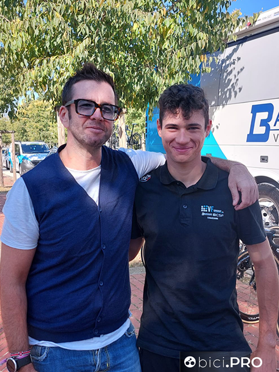 Tanti giovani collaborano con Biscaro: qui con Luca Paletti, con cui c'è un bel rapporto