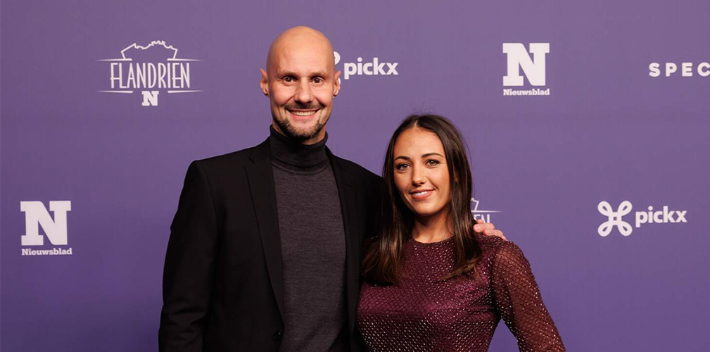 Boonen con la sua compagna Wieneke, che negli ultimi giorni gli ha dato una bambina