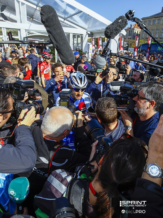 Il belga, con tante vittorie nelle classiche del Nord è ancora amatissimo e ricercato dai media