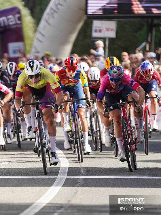 Consonni seconda dietro Wiebes al Simac, come in primavera a De Panne. E' quella che si è avvicinata di più alla olandese