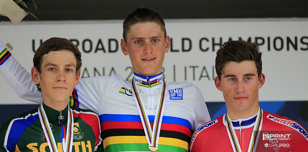 Un giovanissimo Meintjes ai mondiali in Toscana 2013, argento dietro Mohoric nella prova U23