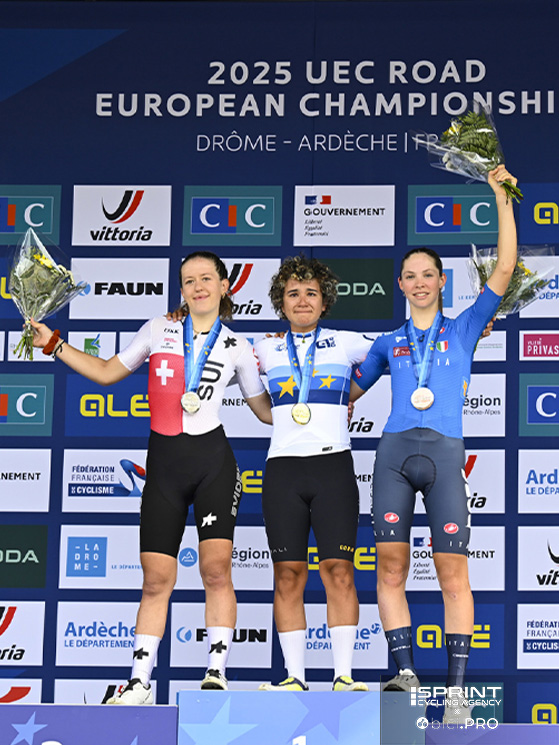 Nelle junior stesso podio del mondiale. Vince sempre Ostiz, ma stavolta Grossmann è seconda e Pegolo terza