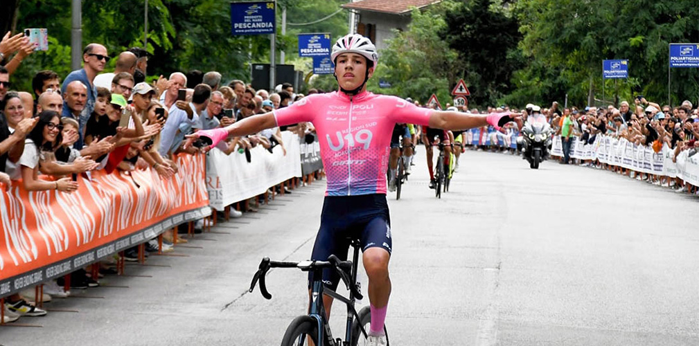 Trionfo in solitaria per Nolan Pedersoli al Trofeo Buffoni. Un corridore di sicuro talento