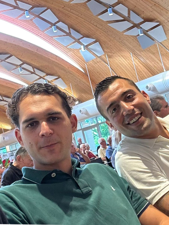 Da sinistra Matteo e Gianmarco Ballerini, figli dell'indimenticabile Franco