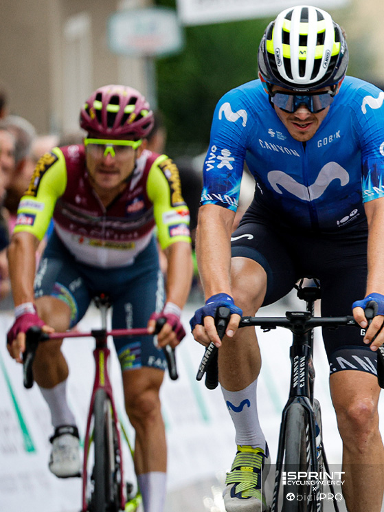 Il toscano a sinistra, quarto alla Coppa Sabatini 2024, il suo miglior risultato di fine carriera