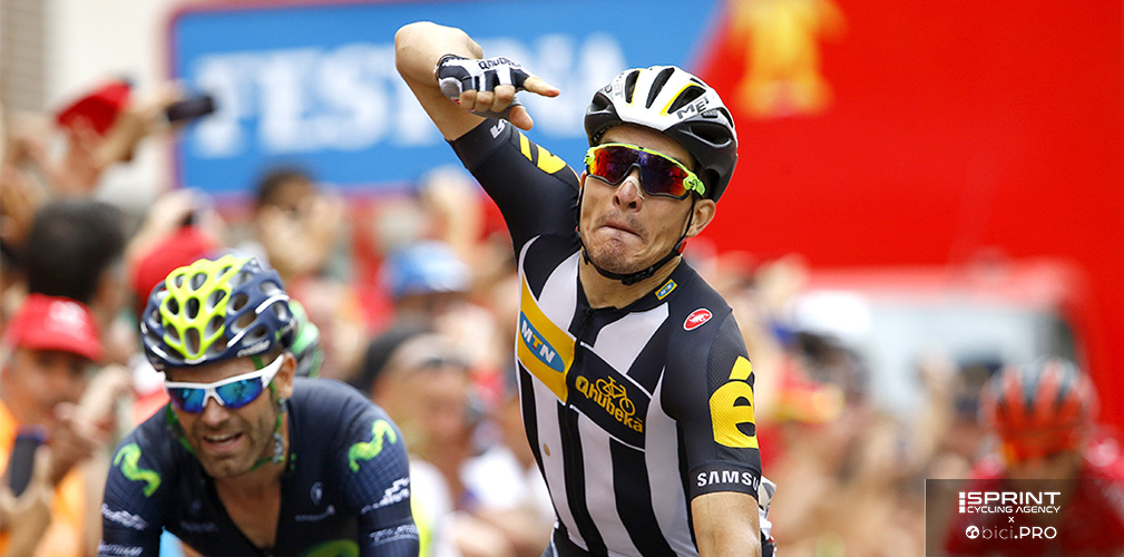 Il più grande giorno nella carriera di Sbaragli, la vittoria del 2015 alla Vuelta, sul traguardo di Castellòn