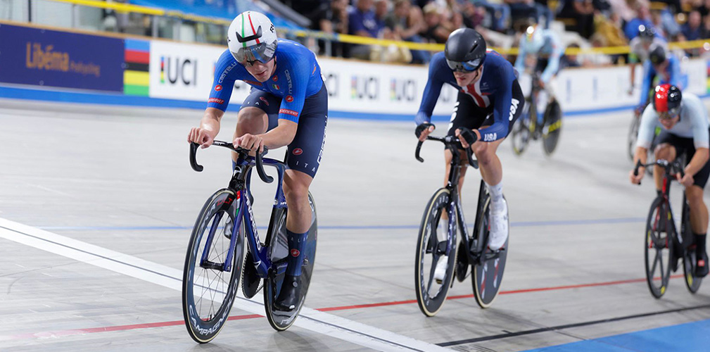 Jacopo al mondiale ha conquistato l'argento nell'eliminazione e due bronzi in scratch e omnium. Nel 2026 punterà all'oro (foto UCI)