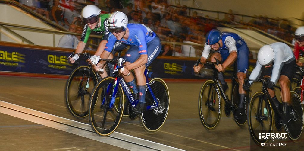 La volata vincente di Vendramin che gli regala l'oro europeo nello scratch
