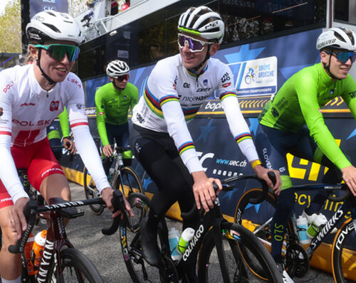 Campionati europei, Francia 2025, Tadej Pogacar, allenamento sul percorso