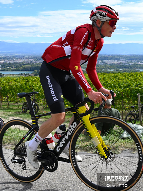 Campionati europei, Francia 2025, Jonas Vingegaard, allenamento sul percorso