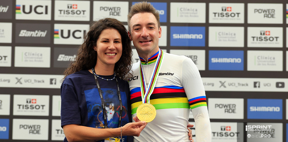 Elena Cecchini ed Elia Viviani: con il ritiro di Elia resta lei il solo corridore di casa