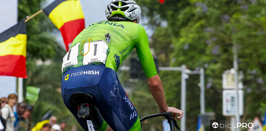 Campionati del mondo Kigali 2025, Tadej Pogacar, sudore