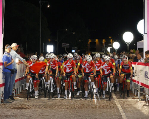 Partenza 1° Trittico Rosa della Marca Trevigiana, Castelfranco Veneto, Alessandro Ballan, donne allieve