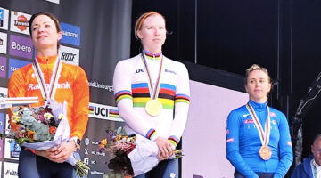 mondiale gravel 2025 donne, Lorena Wiebes, Marainne Vos, Silvia Persico, podio