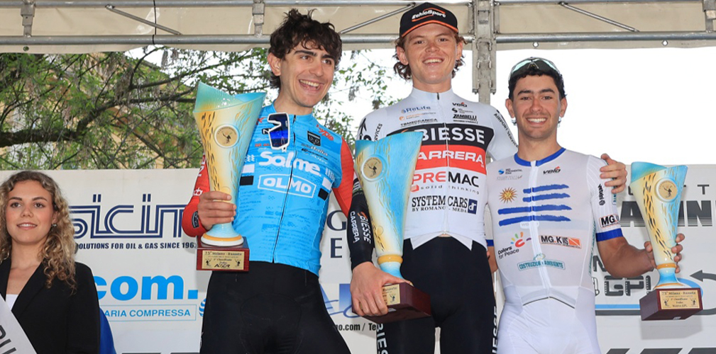 Podio Milano-Busseto 2025 Dario Igor Belletta, Solme Olmo (Photors.it)