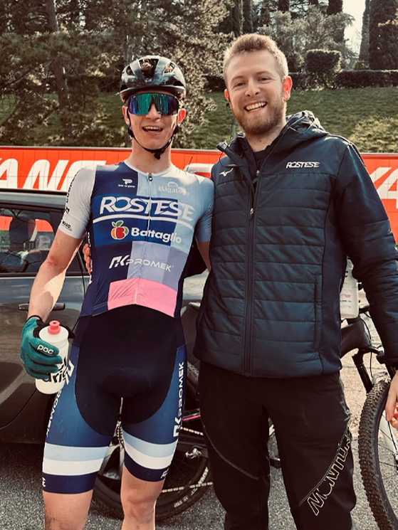 Gabriele Scagliola insieme a Martino Pettigiani, suo diesse alla Rostese