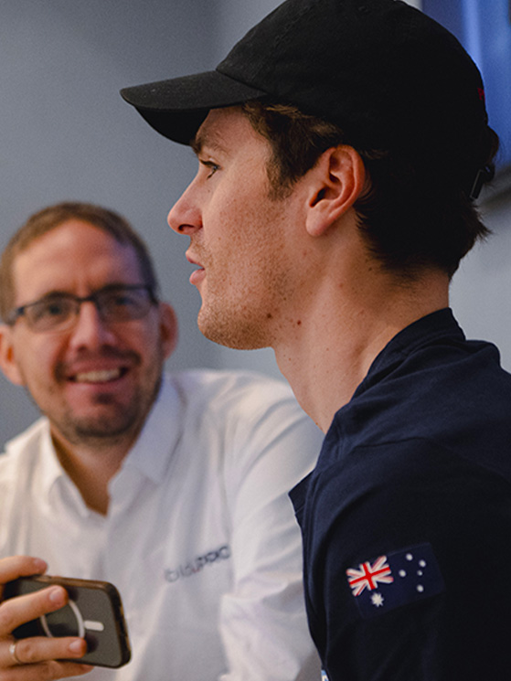 Abbiamo incontrato Schmid a Torino, durante le visite della Jayco-AlUla al Centro Irriba (foto Matteo Secci)