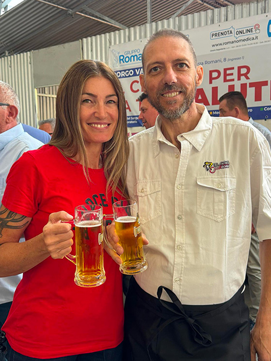 Caterina Giurato, Stefano Casagranda, bridisi con birra