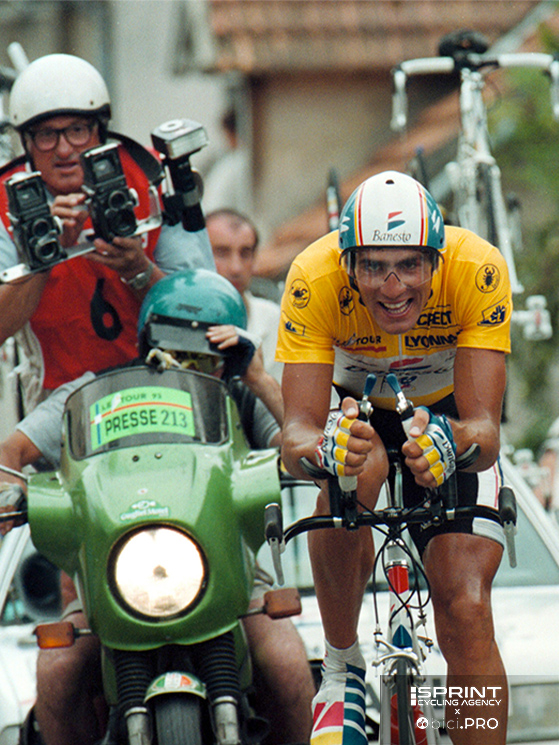 Indurain vinse cinque Tour, andando forte in salita, ma schiantando ogni anno i rivali nelle crono