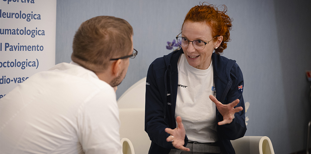 Visite medico Team Jayco AlUla 2025, Torino, Centro IRRIBA, nutrizionista Laura Martinelli (foto Matteo Secci)