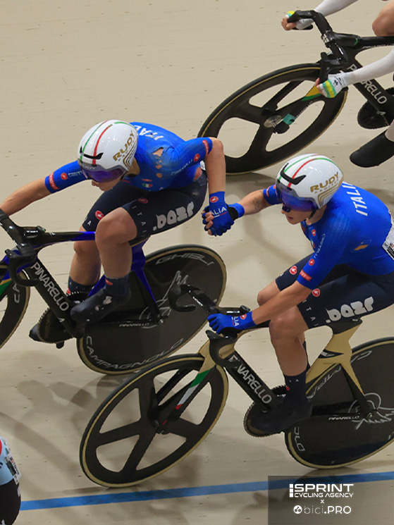 Dopo l'oro del quartetto, per Guazzini e Consonni c'è stata da correre la madison