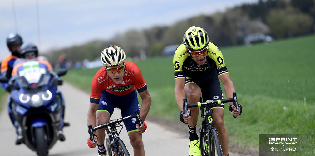 Enrico insieme a Kreuziger in un'Amstel. Oggi i due sono colleghi nello stesso team