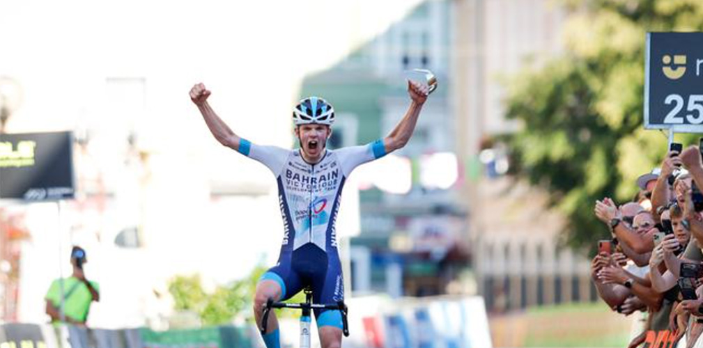 Il trionfo ai campionati nazionali di Slovenia, del tutto inaspettato per lui ancora U23 (foto Luka Kotnik)