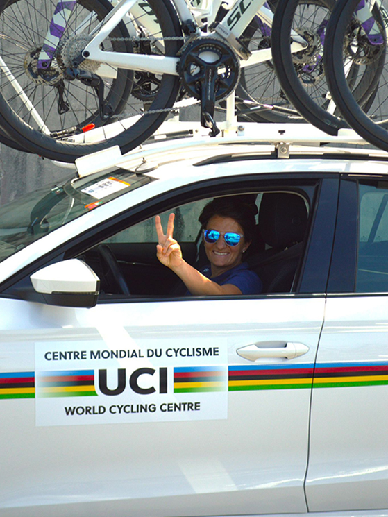 Valentina è decisamente multi-tasking essendo anche diesse del WCC Team dell'UCI