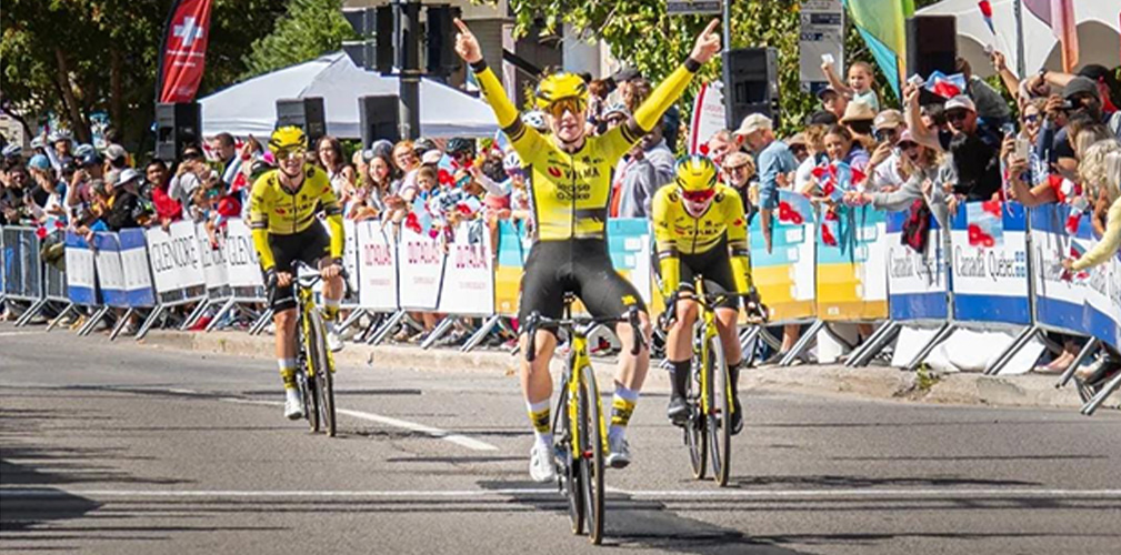 L'ultima gara stagionale è stata un dominio della Visma in Canada. Vince Veenhoven davanti a Fidanza e Vigie (foto Sbreau.photography)