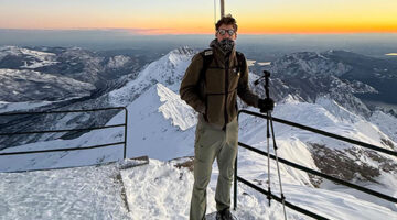 Filippo Conca, un giorno in montagna, trekking, neve, inverno, preparazione, Grigna, Rifugio Luigi Brioschi (immagine Instagram)