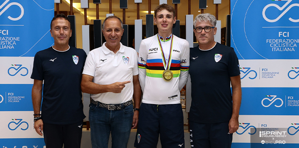 Campionati del mondo Kigali 2025, Rwanda, Ruanda, Segretario generale FC Marcello Tolu, presidente Cordiano Dagnoni, Lorenzo Finn iridato U23, Gianni Vietri consigliere federale